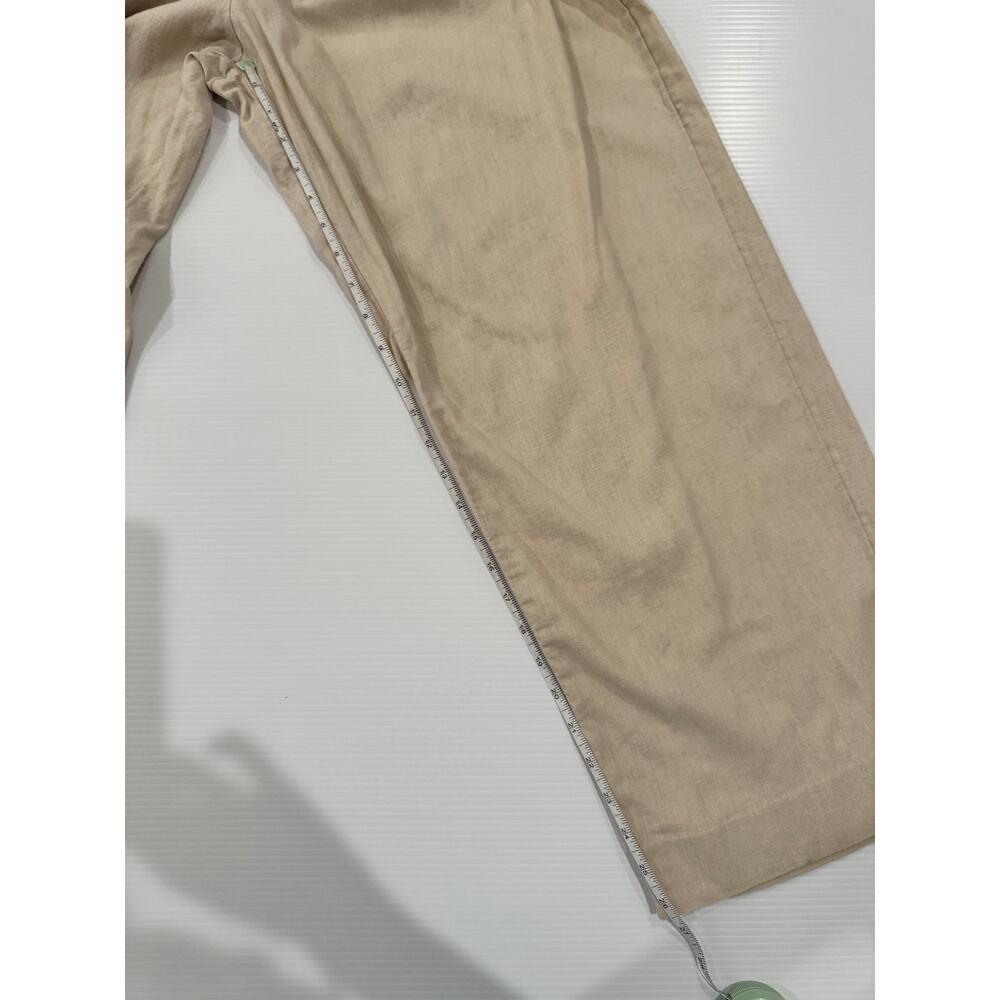 Abercrombie & Fitch Emerson Linen Blend Strapless Jumpsuit Beige Size LP Petite - Picture 10 of 16